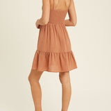 Sleeveless Mini Dress with Smocked Detail