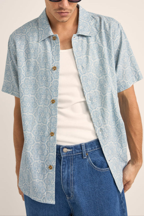 Rhythm - Mens - Tops - Button Ups - Vera Short Sleeve Shirt - MTT Collective