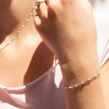 Maggie White Confetti Chain Bracelet