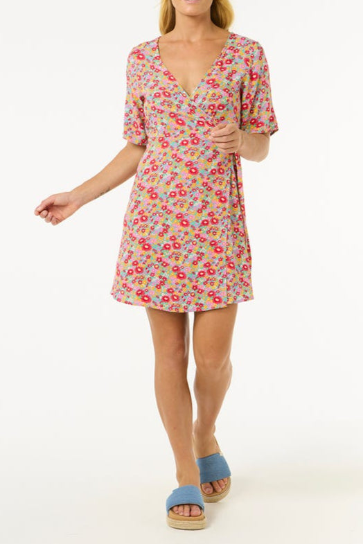 RIP CURL - Womens - Dresses - Las Dalias Ditsy Wrap Dress - MTT Collective