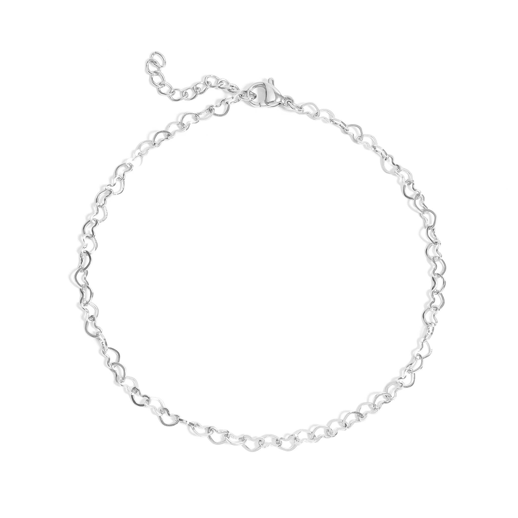 MTT Jewelry - Jewelry - Anklets - Luella Linked Hearts Anklet - MTT Collective