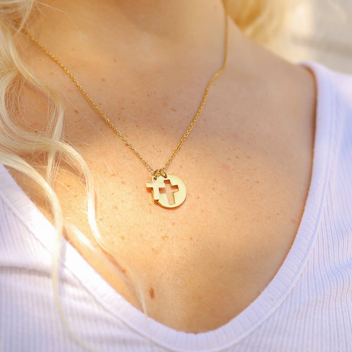 MTT Jewelry - Jewelry - Necklaces - Heidi Cross Cutout Necklace - MTT Collective
