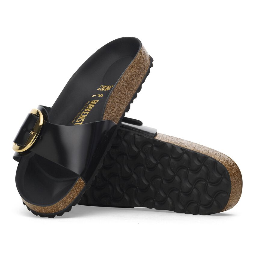 Birkenstock - Womens - Shoes - Sandals - Madrid Big Buckle Natural Leather Patent Sandal - MTT Collective