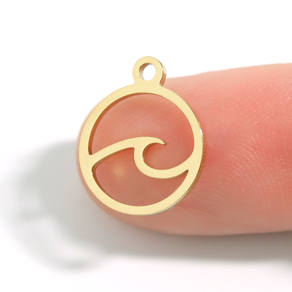 MTT Jewelry - Jewelry - Charms - Stainless Steel Wave Charm - MTT Collective