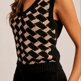 Mallory V-Neck Slub Textured Vest