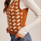 Mallory V-Neck Slub Textured Vest