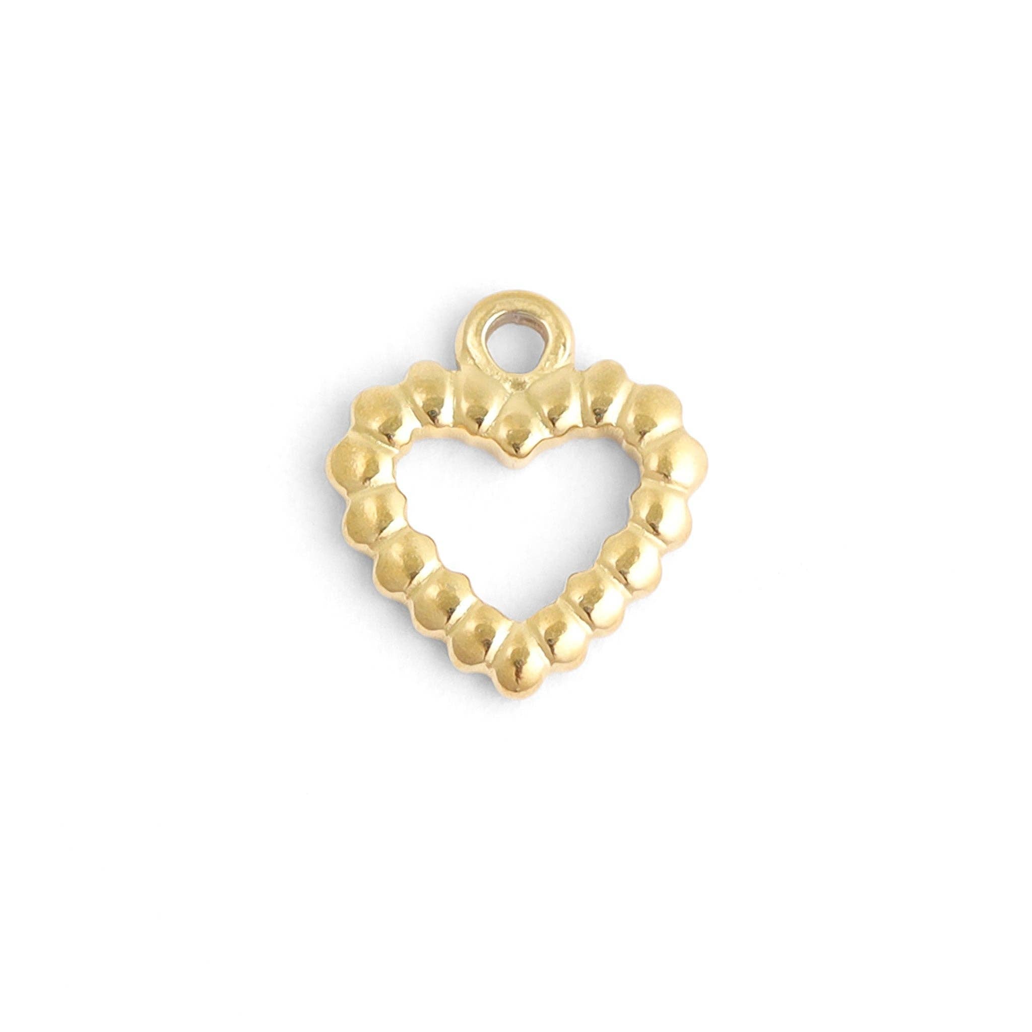 MTT Jewelry - Jewelry - Charms - Textured Heart Charm - MTT Collective