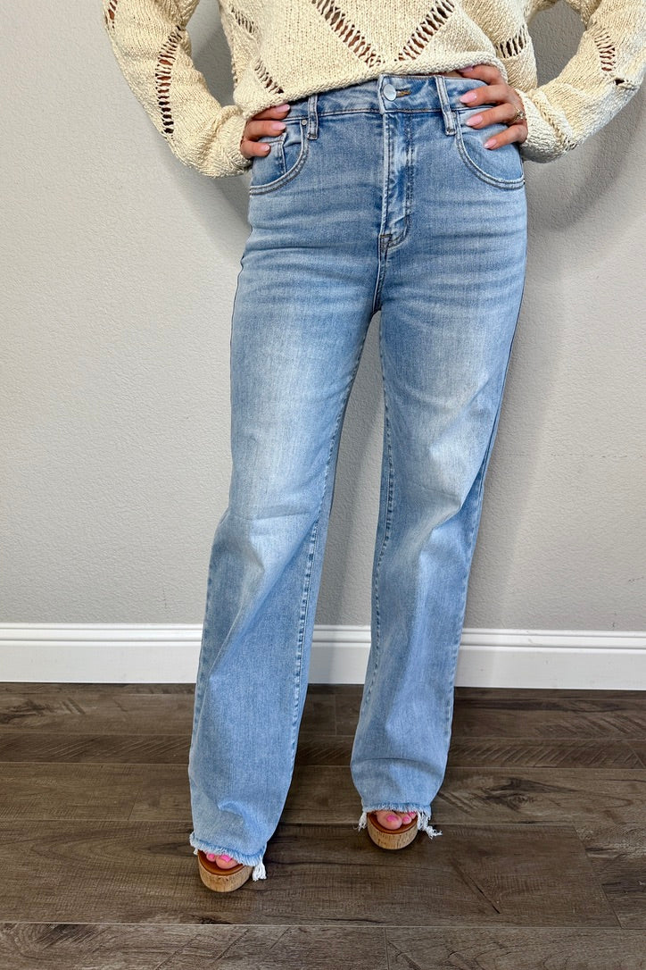 Lowell High Rise Step-Hem Jeans - MTT Collective