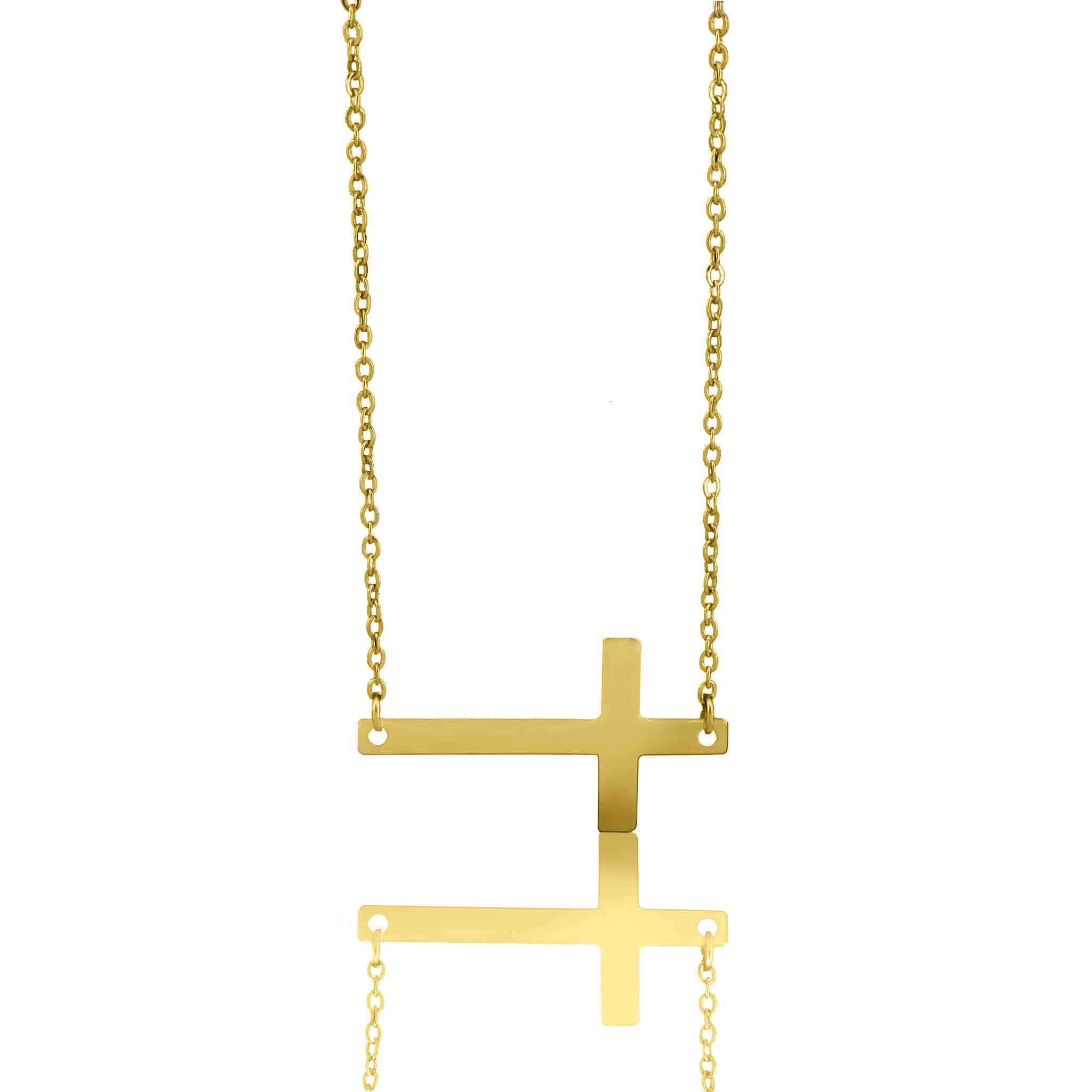 MTT Jewelry - Jewelry - Necklaces - Kendra Horizontal Cross Necklace - MTT Collective