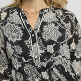 Daphne Two-Tone Boho Midi Dress