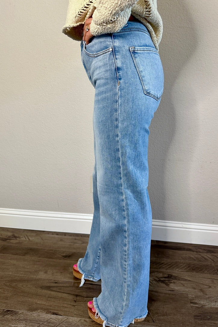 Lowell High Rise Step-Hem Jeans - MTT Collective