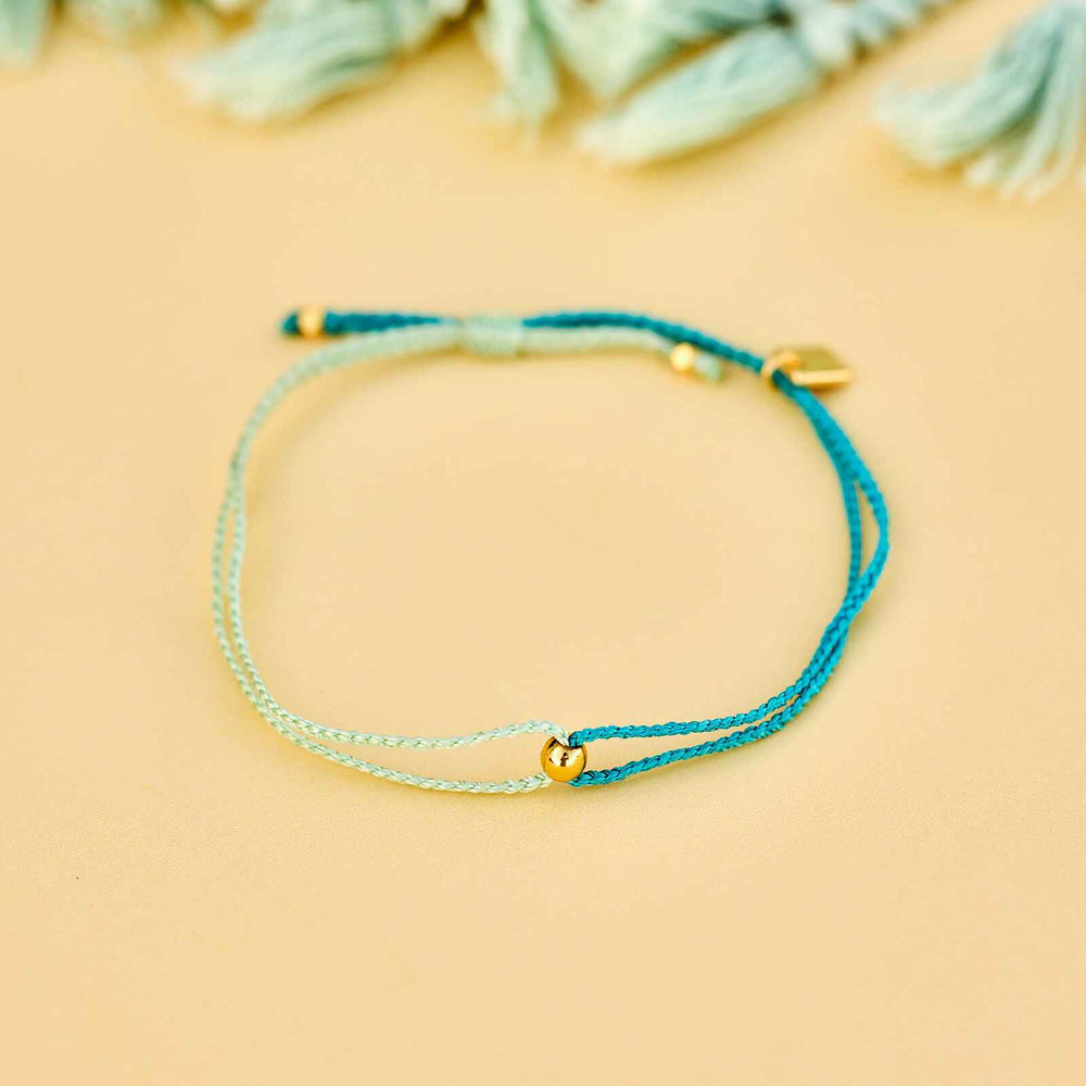 Blue Two-Tone Dainty Bracelet - MTT Collective