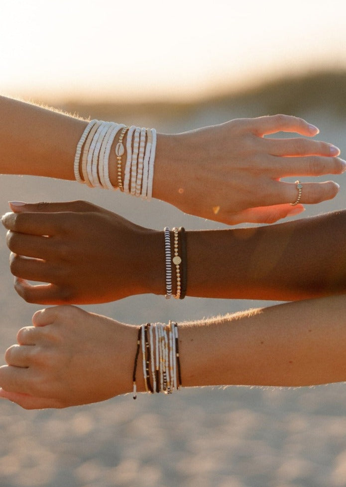 Seascape Vinyl Disc Stretch Bracelet - MTT Collective