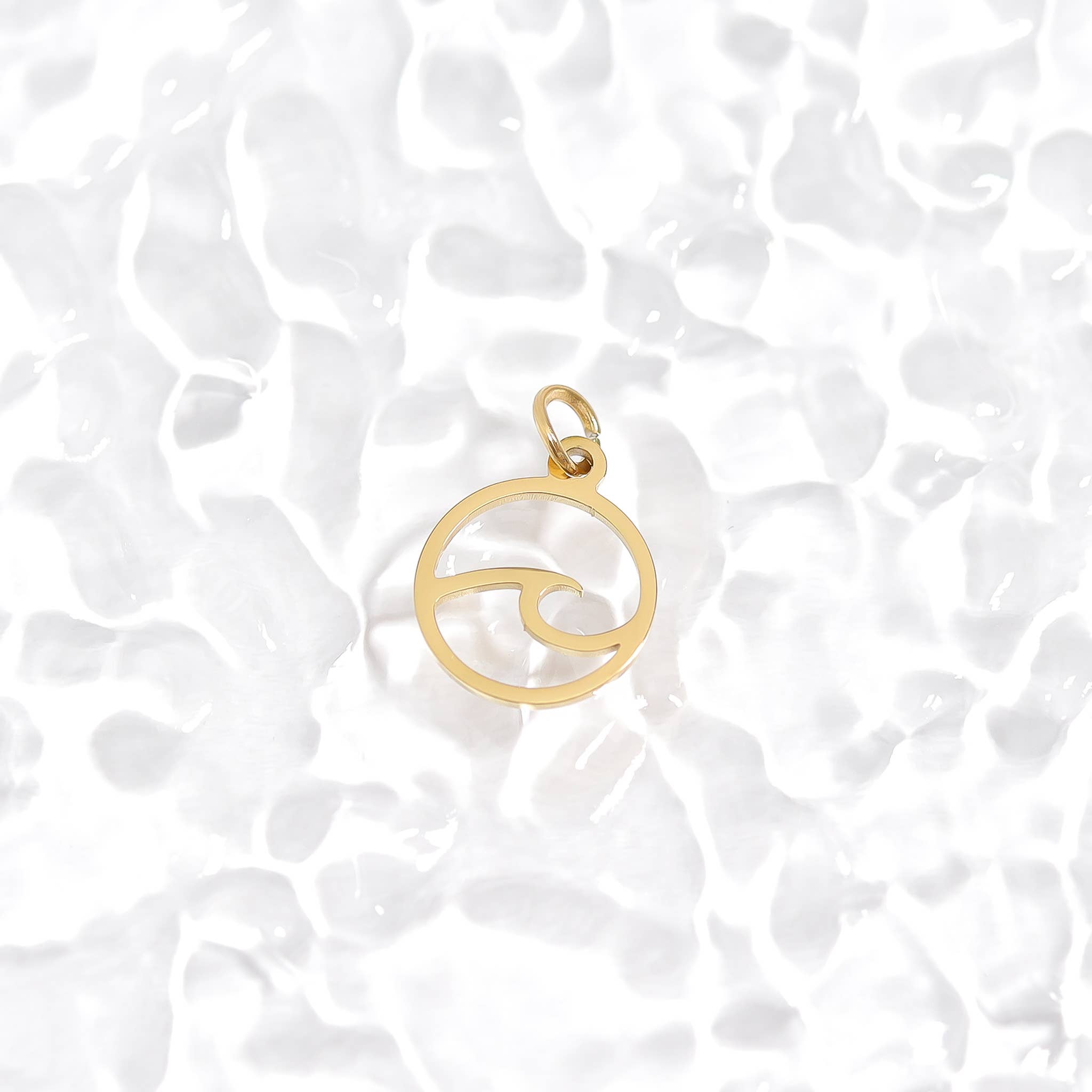 MTT Jewelry - Jewelry - Charms - Stainless Steel Wave Charm - MTT Collective