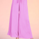 Tyche - Womens - Bottoms - Pants - Back In Time Poly Silk Tie Waist Pants - MTT Collective