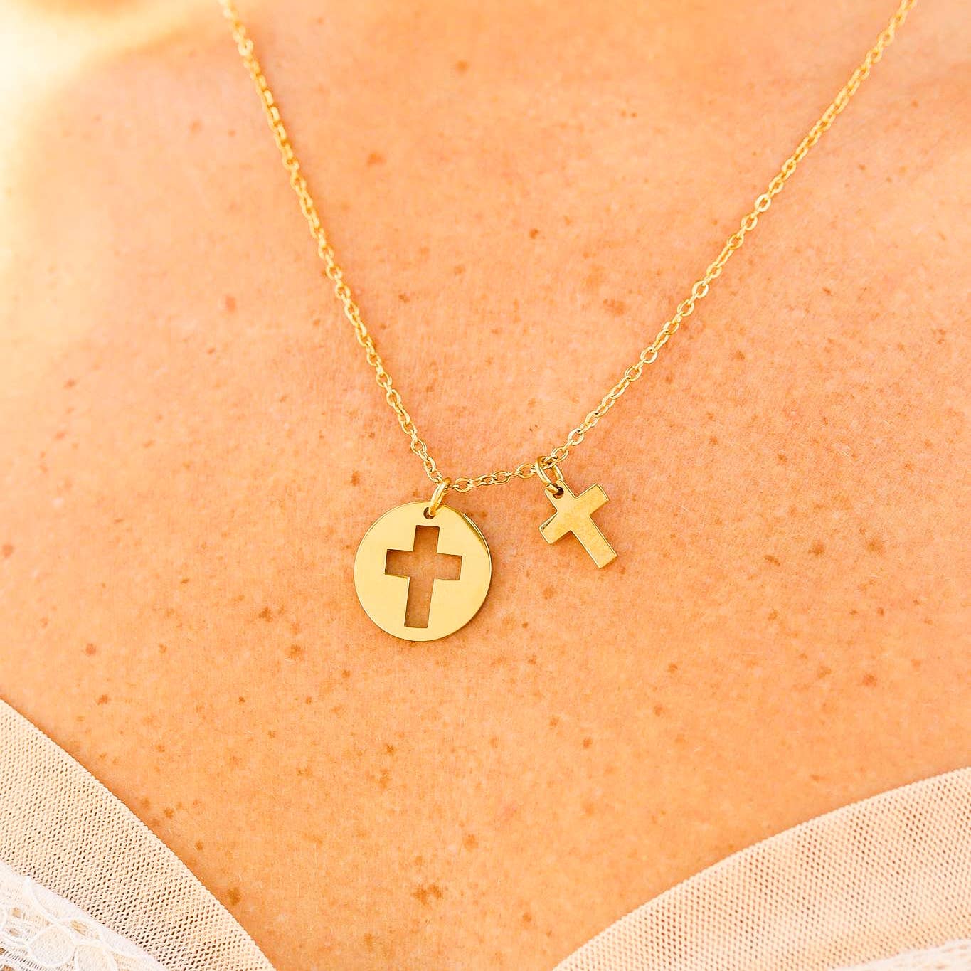 MTT Jewelry - Jewelry - Necklaces - Heidi Cross Cutout Necklace - MTT Collective