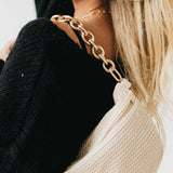 Bold Metal Chain Shoulder Strap