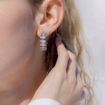 MTT Jewelry - Jewelry - Earrings - Sasha Marquis Rhinestone Hoop Earrings - MTT Collective