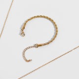 Ashley Gold Stainless Steel PVD Rope Chain Anklet - MTT Collective