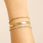 Rowan Gold Stainless Steel Herringbone Chain Bracelet - MTT Collective