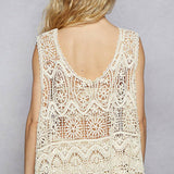 Pol - Womens - Tops - Tanks - Chelsea Sleeveless Crochet Top - MTT Collective