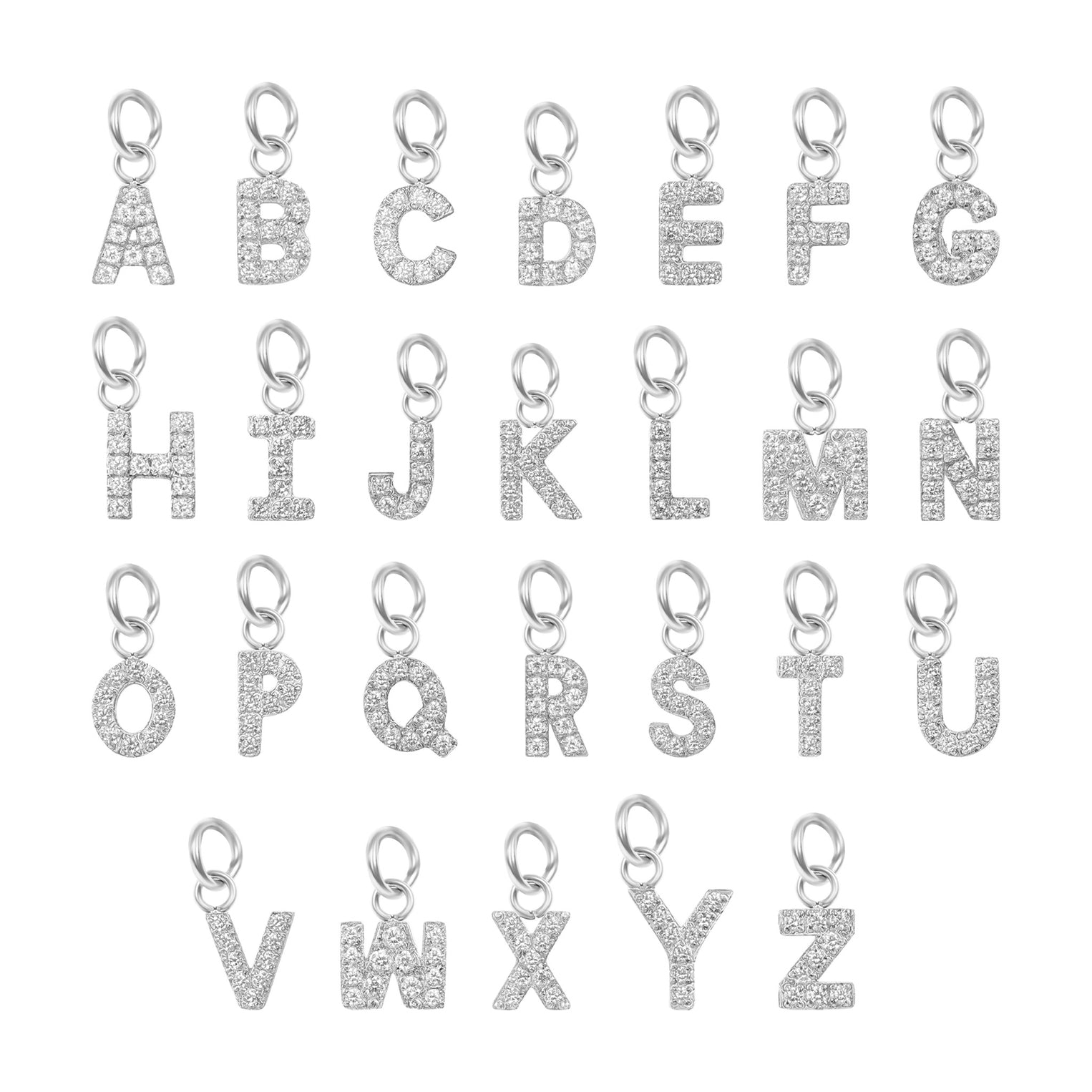 MTT Jewelry - Jewelry - Charms - Pavé Set CZ Initial Letter Charms - MTT Collective