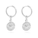 MTT Jewelry - Jewelry - Earrings - Caroline Sunburst Heart Charm Hoop Earrings - MTT Collective