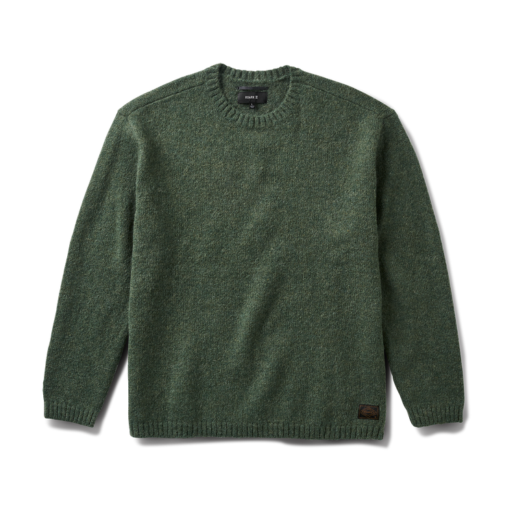 Green sweater on a white background