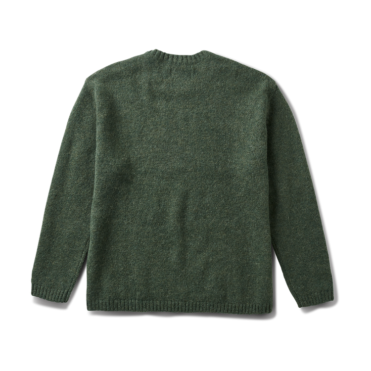 Green sweater on a white background
