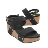 Summerlove Linen Strap Wedge Sandal - MTT Collective