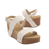 Summerlove Linen Strap Wedge Sandal - MTT Collective
