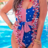 July Stars and Stripes One-Piece Swimsuit