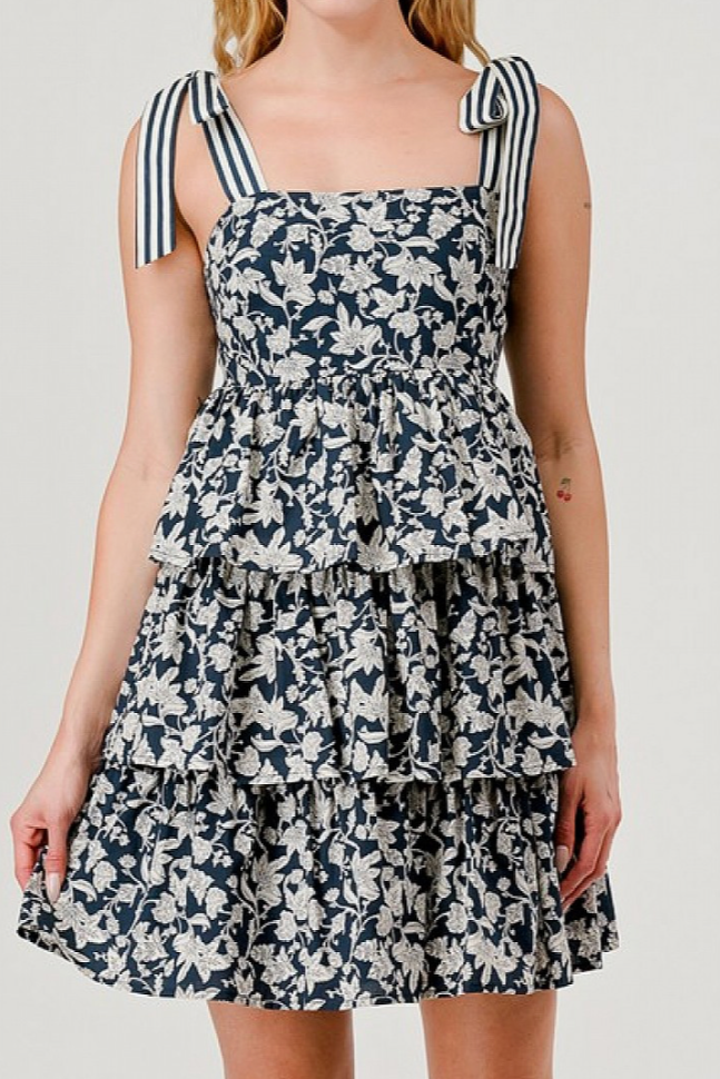 GEEGEE - Womens - Dresses - Liliana Floral Tiered Mini Sundress - MTT Collective