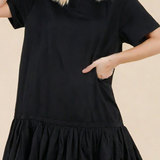 GEEGEE - Womens - Dresses - Janelle T-Shirt Bubble Trim Dress - MTT Collective