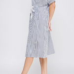 Allie Rose - Womens - Dresses - Aileen Breezy Striped Shirt Dress - MTT Collective