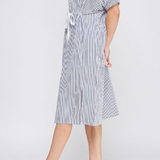 Allie Rose - Womens - Dresses - Aileen Breezy Striped Shirt Dress - MTT Collective