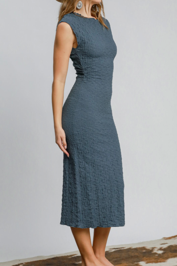 Umgee - Womens - Dresses - Callie Textured Knit Sleeveless Dress - MTT Collective