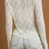 Umgee - Womens - Tops - Blouses - Zola Lace Textured Long Sleeve Top - MTT Collective