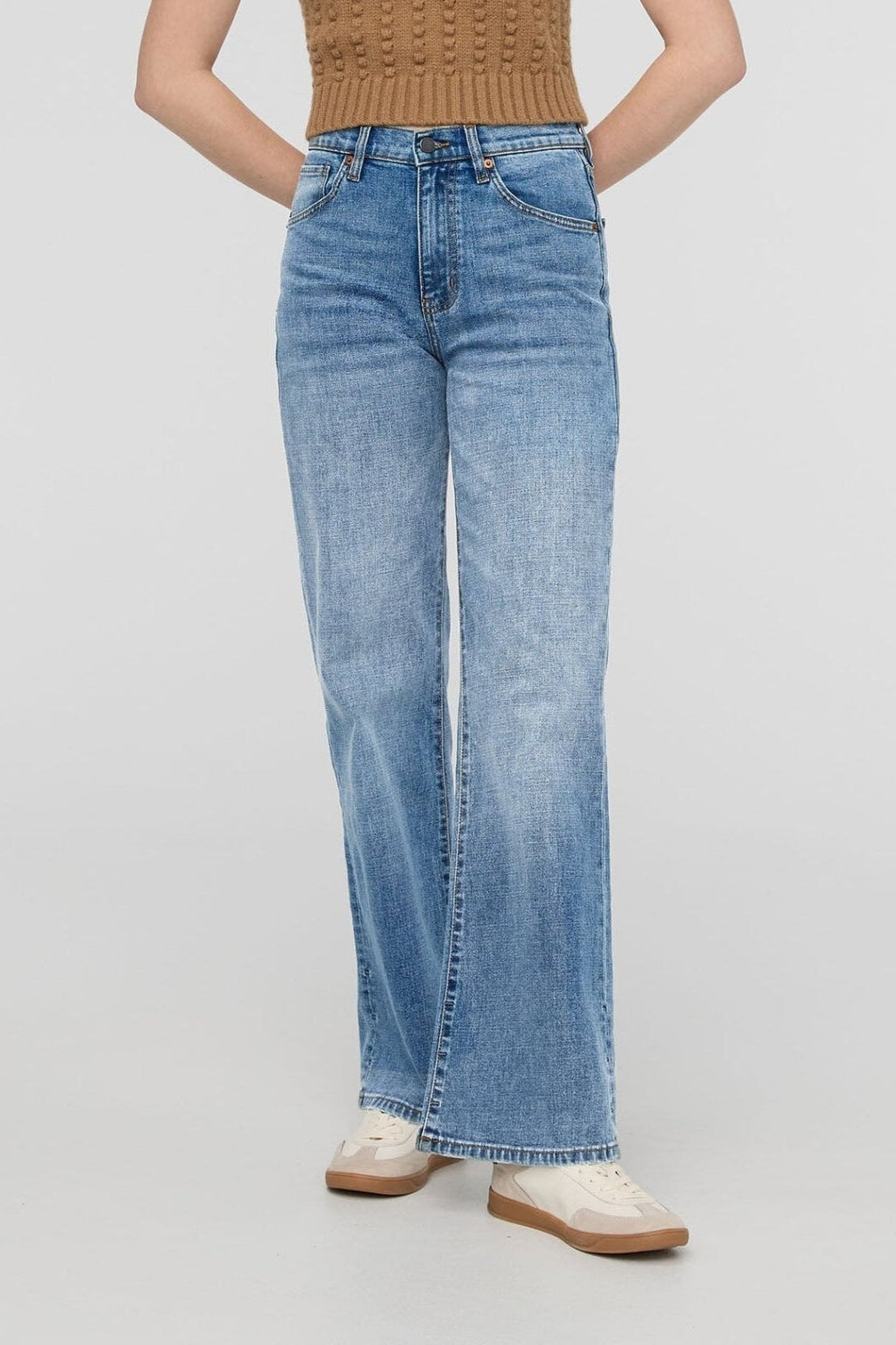 Midweight Performance Denim Wide Leg Jeans - MTT Collective