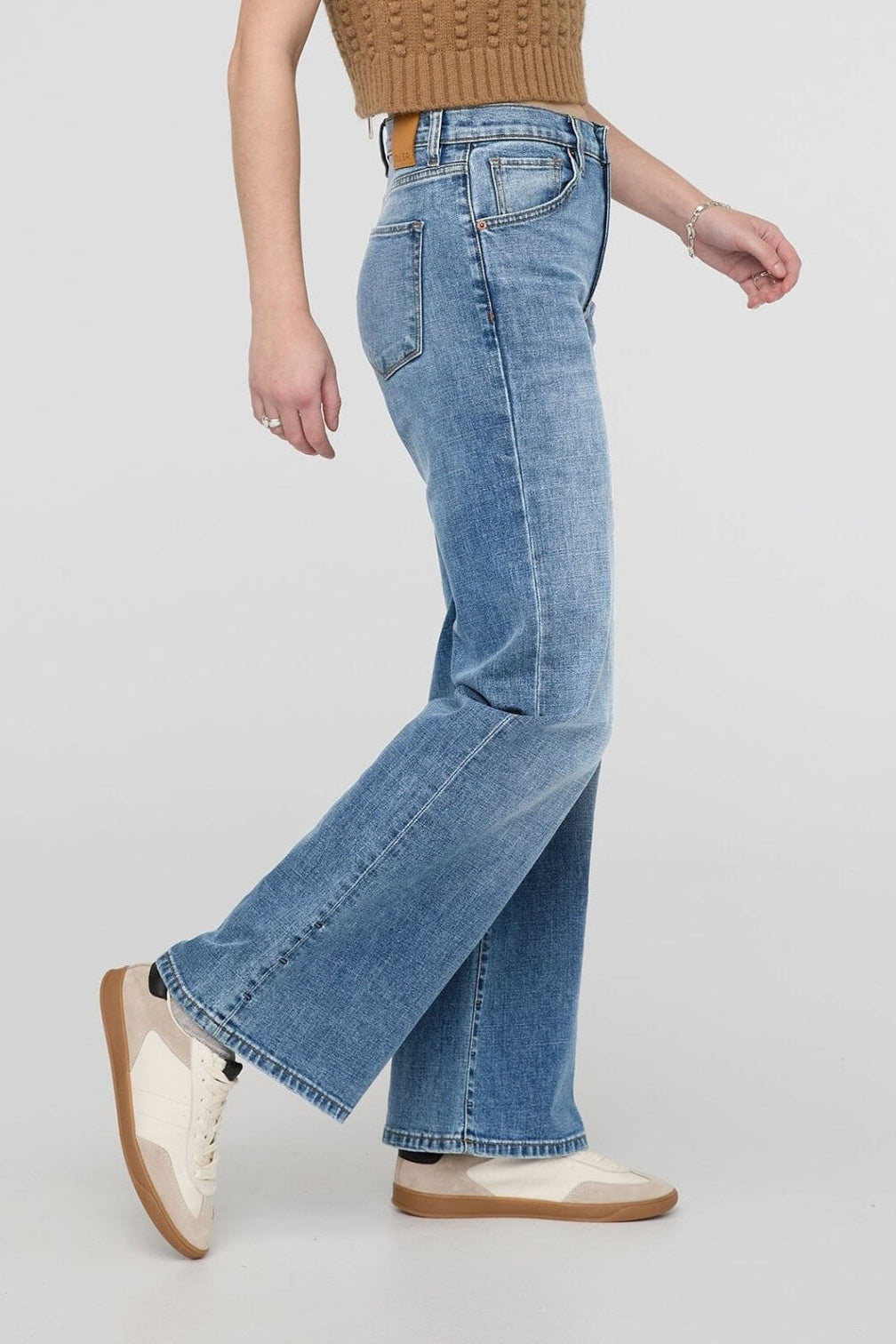 Midweight Performance Denim Wide Leg Jeans - MTT Collective