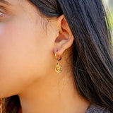 MTT Jewelry - Jewelry - Earrings - Caroline Sunburst Heart Charm Hoop Earrings - MTT Collective