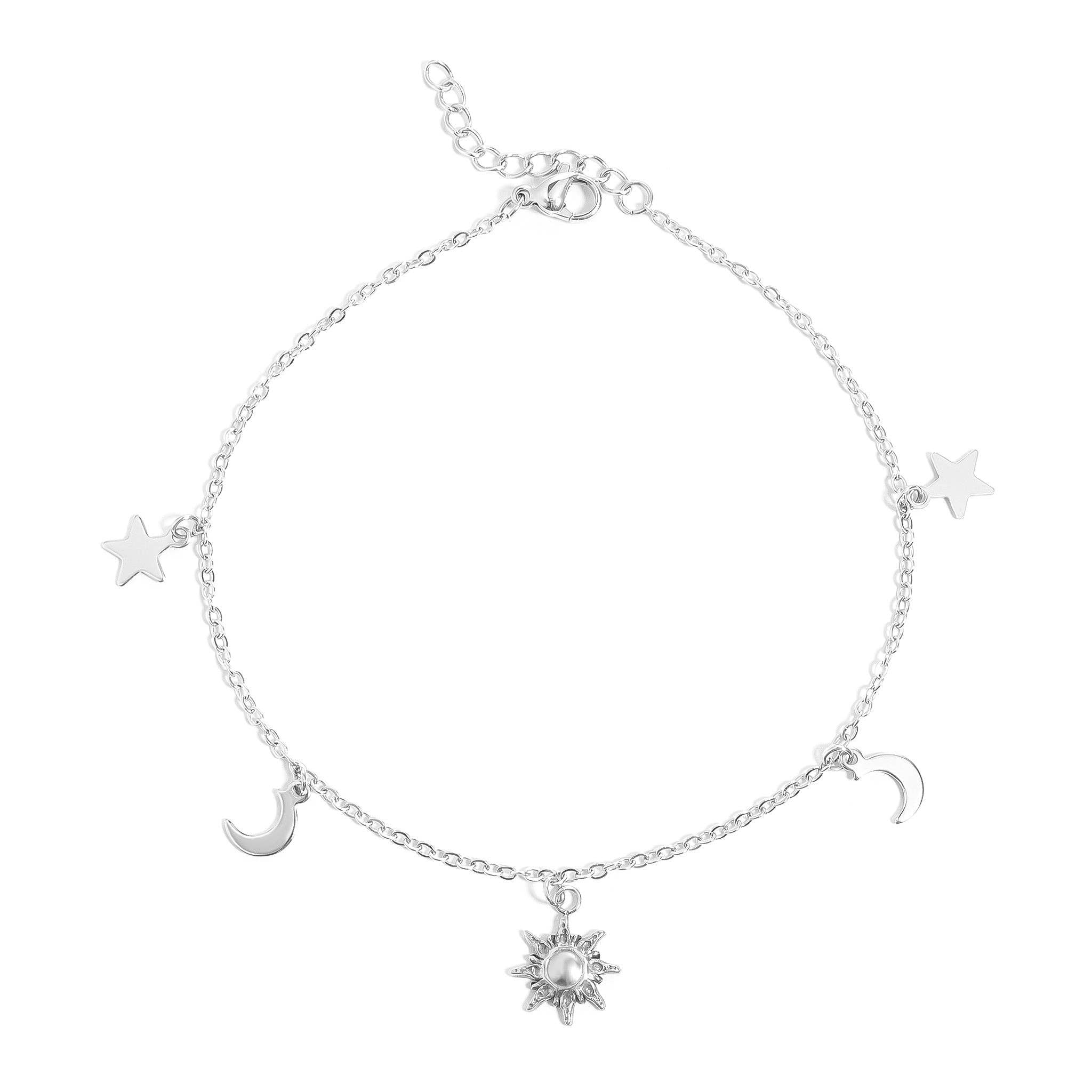 MTT Jewelry - Jewelry - Anklets - Ember Moon & Star Charm Anklet - MTT Collective