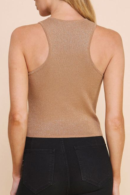 Allie Rose - Womens - Tops - Tanks - Laura High Neck Racer Back Tank - MTT Collective