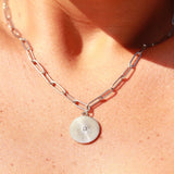 MTT Jewelry - Jewelry - Necklaces - Lisa Gold Sunburst Medallion Paperclip Necklace - MTT Collective