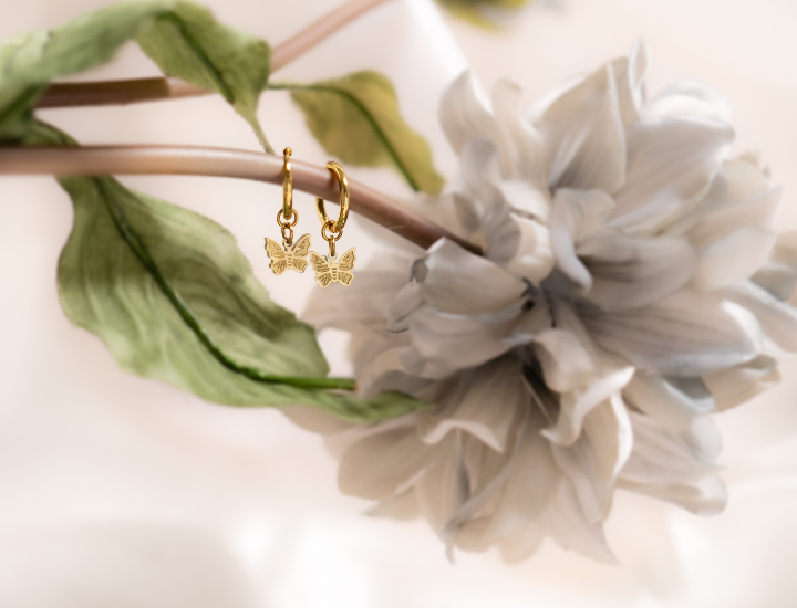 MTT Jewelry - Jewelry - Earrings - Megan Butterfly Huggie Earrings - MTT Collective