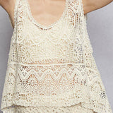 Pol - Womens - Tops - Tanks - Chelsea Sleeveless Crochet Top - MTT Collective