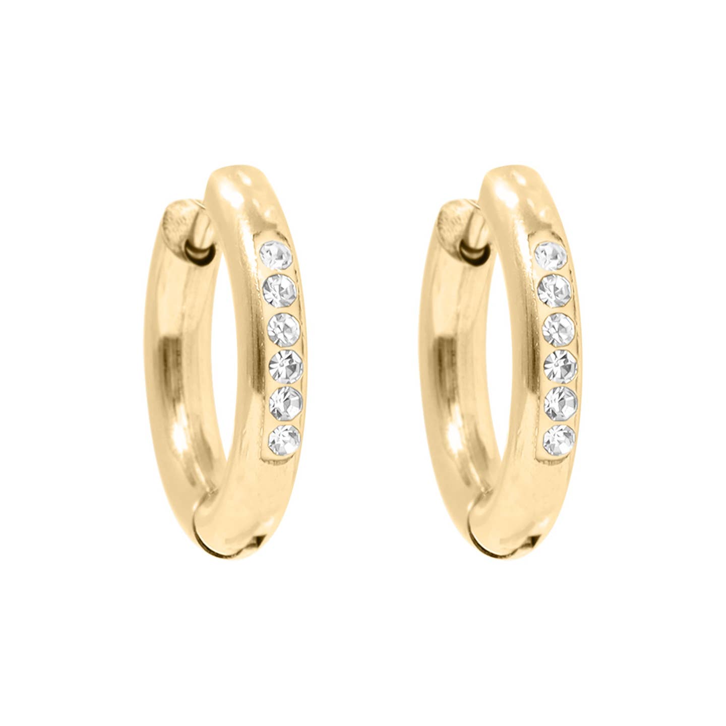 MTT Jewelry - Jewelry - Earrings - Samantha Cubic Zirconia Huggie Hoop Earrings - MTT Collective