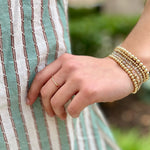 Scarlett Grace Beaded Bracelet Set | Gold - MTT Collective