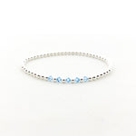 Gracie Beaded Birthstone Accented Bracelet | 3mm - MTT Collective