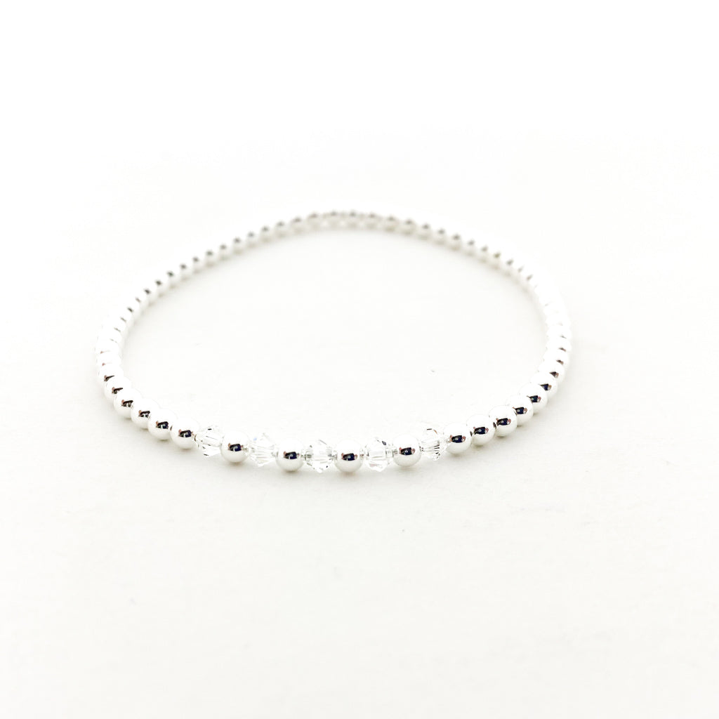 Gracie Beaded Birthstone Accented Bracelet | 3mm - MTT Collective